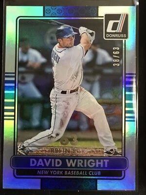 Donruss Stat Line Career #122 2015 David Wright New York Mets 38/63 Foto 1 de 2