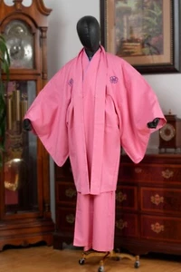 LIEBES VANILLE JAPANISCHER KIMONO/HAORI ENSEMBLE SET HERREN AUTHENTISCH JAPAN SAMURAI - Bild 1 von 9
