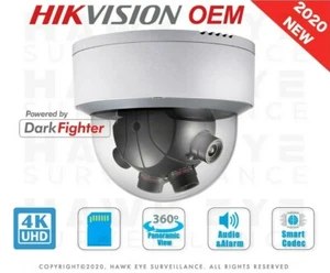 Hikvision OEM DS-2CD6924G0-IHSIP 4K 8MP Panoramic Dome 4x6mm Fixed Lens - Picture 1 of 7