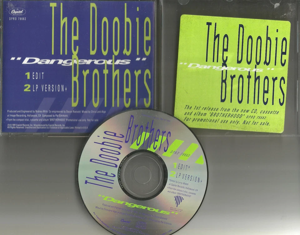 DOOBIE BROTHERS Dangerous w/ RARE EDIT PROMO Radio Dj CD single USA Seller 1991 - Image 1 of 1