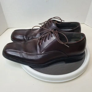Stafford Signature Leather Dress Shoes 014-1180 Classic Brown Size Men's 10 M - Picture 1 of 16