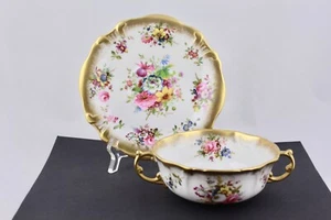 HAMMERSLEY LADY PATRICIA MEMBER OF SPODE GROUP CREAM SOUP BOWL & SAUCER SET-MINT - Picture 1 of 14