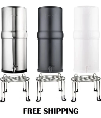 Countertop Water Filtration 3 Gal System Black Boroux Filter Prepper Survival