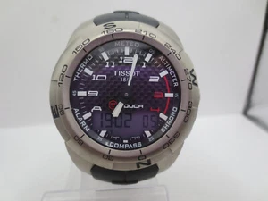 TISSOT T-TOUCH T013420A ANA/DIGI TITANIUM QUARTZ MENS WATCH(ALL FUNCTION WORK) - Picture 1 of 14