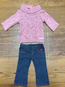 Abito maglione American Girl Truly Me rosa accogliente in maglia per bambola 18"  - Foto 1 di 19