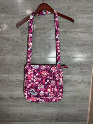 Vera Bradley Double Zip Mailbag Cross Body NWOT Pink Floral - Image 1 of 4