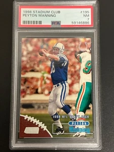 1998 Stadium Club #195 Peyton Manning Colt PSA 7 NM 886 - Picture 1 of 3
