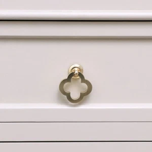 Brushed Gold Clover Drop Handle - Picture 1 of 4