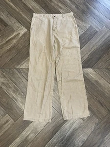 Vintage 80s Polo Ralph Lauren Linen Trousers Cotton/Hemp Flat Front 35x32 Chino - Picture 1 of 12