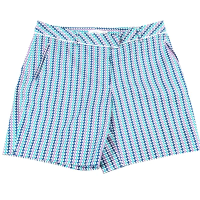 Pantalones cortos de golf atléticos geométricos de tiro alto para mujer Lady Hagen cintura 32" Foto 1 de 4