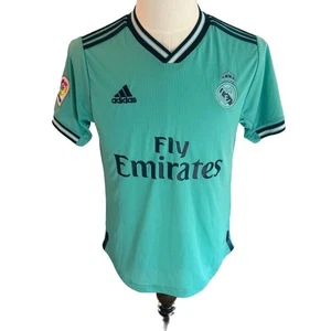 Camiseta de fútbol Adidas Real Madrid Fly Emirates turquesa talla mediana - Imagen 1 de 5