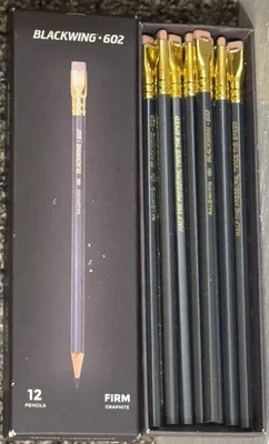 Blackwing 602 Set of 12 Firm Graphite Pencils – Box Included (8/12 Present) - Image 1 of 4
