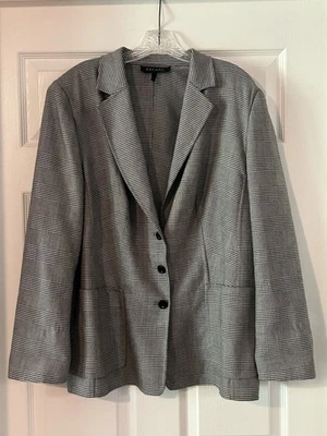 Blazer mujer Escada negro blanco mezcla lana seda 46 EU  Foto 1 de 4