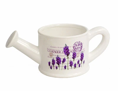 Pflanz Gießkanne Lavendel Dekoration Pflanztopf Dekoration Garten Fenster 21592 - Bild 1 von 3