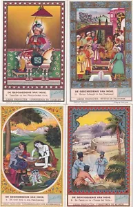 Liebig 6 cards V/G: S1400b History of India 7-12 (German) (1939) - Picture 1 of 14