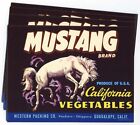 25 Mustang Brand, Guadalupe, California Vegetable Crate Labels, Wholesale