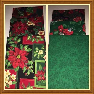 Half Yard Schnitte 6 Stück Stoff Weihnachtsdrucke Sorte 100 % Baumwolle A Neu aus altem Lagerbestand - Bild 1 von 12