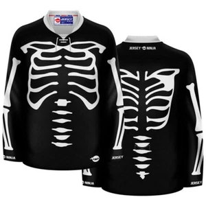 Cobra Kai Skelett Halloween Kostüm Hockey Trikot - Bild 1 von 4