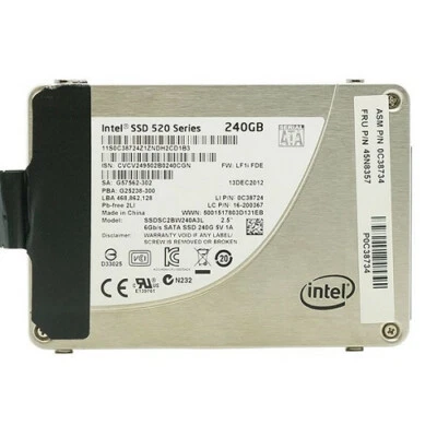 45N8354 LENOVO 240GB 6G SFF 2.5" SATA SSD 45N8357 SSDSC2BW240A3L - Image 1 of 2