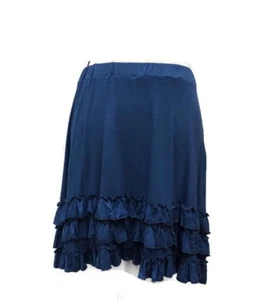 Windhorse Fair Trade Damen Größe Small blau Stretch Rüschen Boho hoch niedrig Rock  - Bild 1 von 12