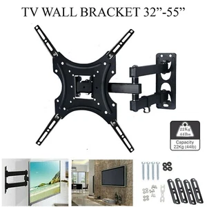 Universal Tilt TV Wall Swivel Bracket Mount for 32-55 Inch Flat LCD LED And TV - Picture 1 of 19