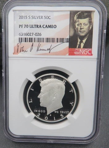2015 S  SILVER  KENNEDY NGC  PF 70 UCAM LOW MINTAGE LOW POP SIGNATURE LABEL Cover