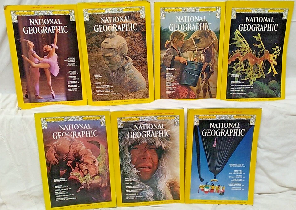 National Geographic Magazine lot of 8 with Middle East map supplement 1978 - Image 1 of 4
