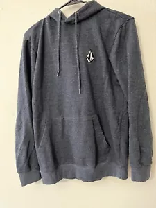 Volcom Fleece Pullover Training Hoodie Men's S Heather Gray White Logo - Picture 1 of 6