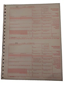 2022 IRS 1099-MISC Forms (for 2 recipients)-For Prior Year's Tax Filing Season - Picture 1 of 3