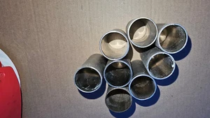 24DD68 CHANDELIER TUBES / SLEEVES, SOLID BRASS, PEWTER FINISH, 8 PCS, 6.8 OZ NET - Picture 1 of 7