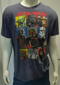 Star Wars All Characters On Board Of This T-shirt, Blue, Mens Size Extra Large - Picture 1 of 5