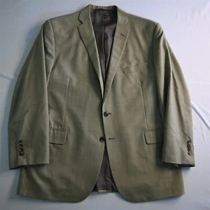 Tom James 44R Tan Brown Sharkskin 100% USA Made Mens Blazer Sport Coat - Picture 1 of 12