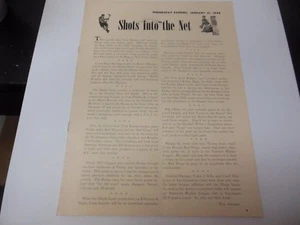 1948 NHL HOCKEY BOSTON BRUINS NEWSLETTER PROGRAM VS TORONTO MAPLE LEAFS RARE - Picture 1 of 3