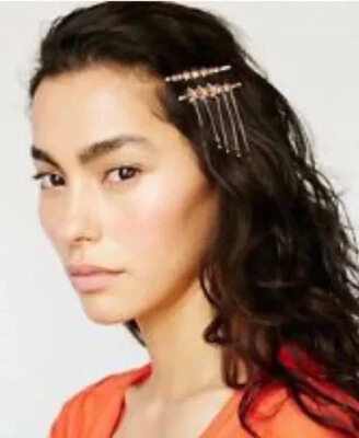 Новый бесплатный людей набор из 2 звезды цепочка заколки розового золота Бобби булавки - Изображение 1 из 4