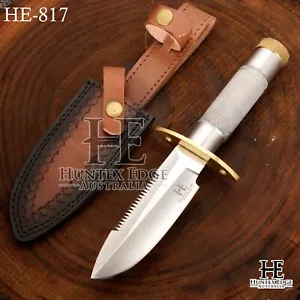 HUNTEX Handmade J2 Steel Blade, Anti Slip Steel Handle, 270mm Rambo Boot Knife - Picture 1 of 9
