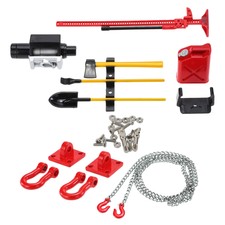 1/10 Scale RC Car Model Winch Tow Hook Chain Trailer Axe DIY for Axial SCX10