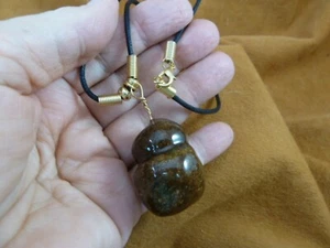 (PP31-18) Real Jumbo MOOSE POOP doo doo turd nugget NECKLACE weird fun accessory - Picture 1 of 1
