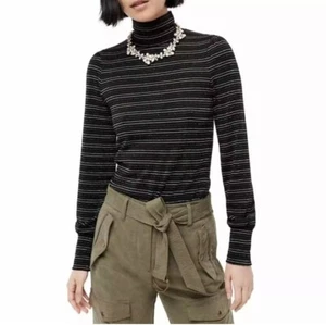 Neu mit Etikett J. Crew gestreifter Rollkragenpullover supercozy metallic Gr. XL Damen - Bild 1 von 12