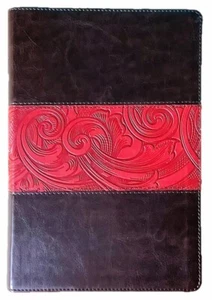 Holman CSB Rainbow Bible; 2016; Wine Leather Touch; Indexed; 9 Point Font - Imagen 1 de 6