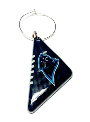 CAROLINA PANTHERS WINE CHARM PADDED PLASTIC BALL TWO SIDED NEW NFL LICENSED Cover