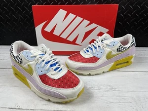 Wmns Nike Air Max 90 ‘Patchwork’ DM8075-100 Size 8.5/Men’s 7.5 Sail/Citron Doll - Picture 1 of 12