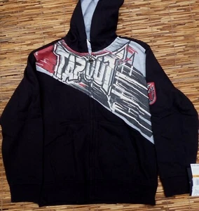 TAPOUT "BLACKEST" LOGO GIOVANI/RAGAZZI COTONE/POLIESTERE ZIP CAPPUCCIO LOGO DESIGN LISTA $50 - Foto 1 di 4