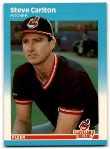 1987 Fleer Update Steve Carlton Cleveland Indians #U-17