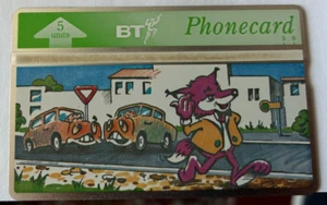 5 Units Felix the Fox/Cars Talking BT Phonecard BTO 045 - Picture 1 of 2