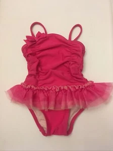 Circo Baby Girl Runched Bow Tutu Swim Suit - Magenta & Pink - 6-9mo - Picture 1 of 8