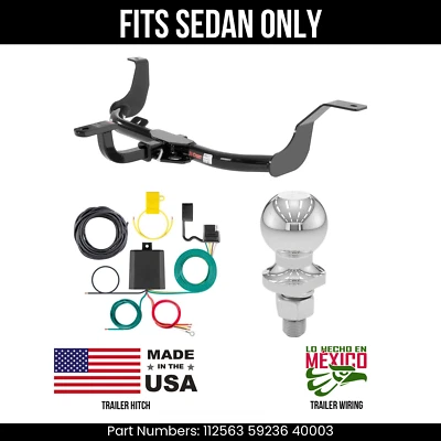 Enganche de remolque Nissan Versa 12-13 cableado de 4 pines 2" ajuste de bola sedán curva remolque de 2 k Foto 1 de 4