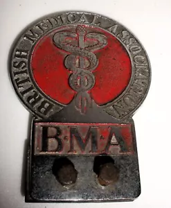 Vintage Metal British Medical Association B.M.A Issue No 18732 Car Badge - Picture 1 of 6