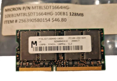 MICRON P/N MT8LSDT1664HG-10EB1 MT8LSDT1664HG-10EB1 128MB  Memory Module For Sale - Image 1 of 2