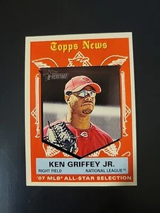 2008 Topps Heritage #489 Ken Griffey Jr. (SP/Short Print) Reds - Picture 1 of 2