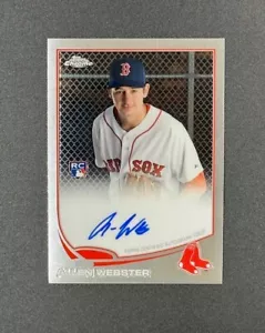 2013 Topps Chrome Allen Webster Rookie Auto #112 Boston Red Sox RC ON CARD - Picture 1 of 2